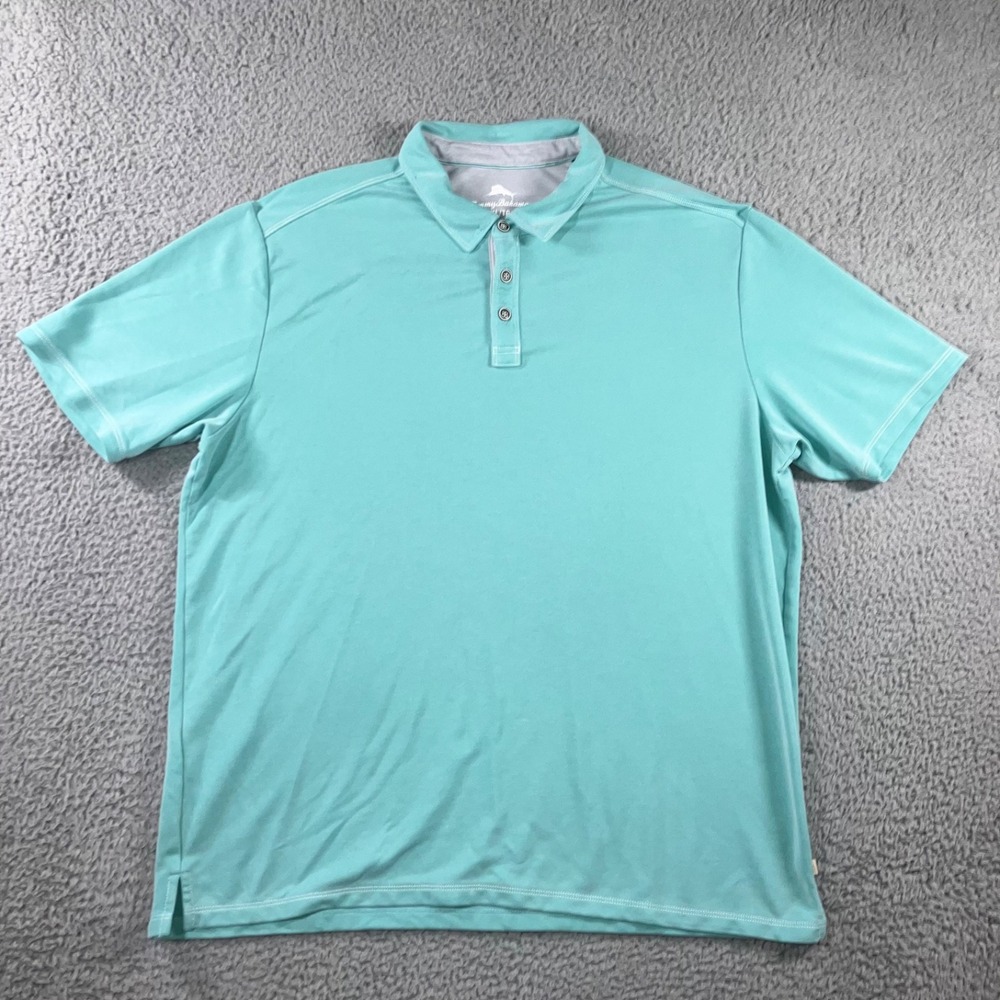 Tommy Bahama Polo Shirt Men XL Short Sleeve Preppy Golf Tennis Casual